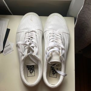 White Old Skool Vans